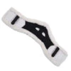 Total Saddle Fit Shoulder Relief Dressage Girth Cover - White Sheepskin