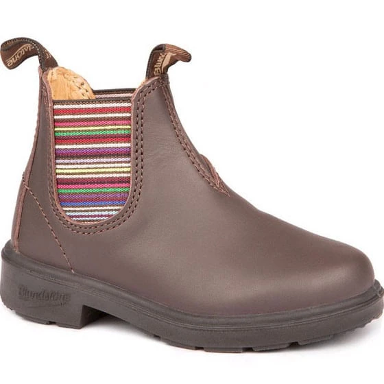 Blundstone Blunnies 1413 - Brown Striped Elastic 1 Blundstone Blunnies 1413 - Brown Striped Elastic