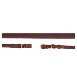 BR Eventa Rubber Reins - Tobacco