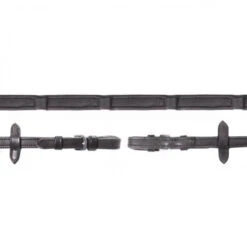 Schockemohle Sports Durasoft Reins With Buckle - Black/Silver