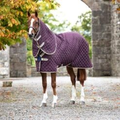 Amigo 200g Plus Quilted Stable Rug - Fig/Navy/Tan