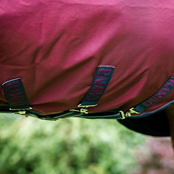 New Rambo Original Rain Sheet With Leg Arches - Burgundy/Teal/Navy 2 New Rambo Original Rain Sheet With Leg Arches - Burgundy/Teal/Navy - Image 2