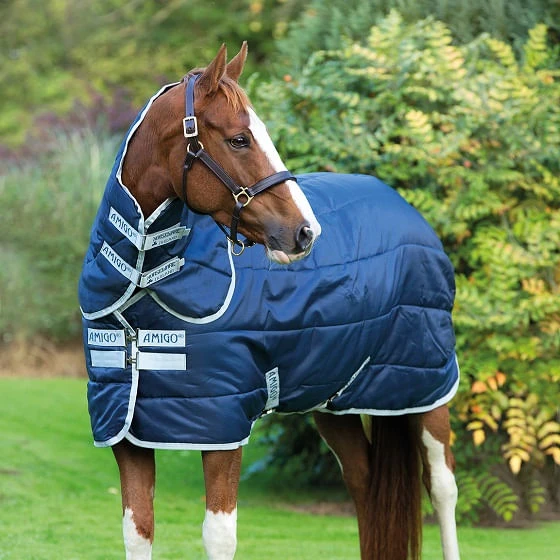 Amigo Insulator Plus 200g Stable Rug - Navy/Silver 1 Amigo Insulator Plus 200g Stable Rug - Navy/Silver