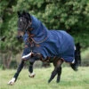 Rambo Supreme 50g 1680D Turnout Blanket - Navy/Orange/Tan/Brown