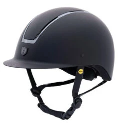 Tipperary Windsor With MIPS Traditional Brim - Matte Black Shell, Smoked Chrome Trim, Matte Black Top