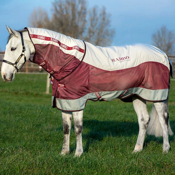 Rambo Summer Series Disc Front Turnout - Grey/Burgundy 1 Rambo Summer Series Disc Front Turnout - Grey/Burgundy