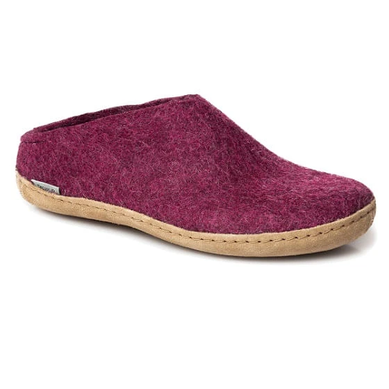 Glerups Unisex Slip-On With Leather Sole - Cranberry 1 Glerups Unisex Slip-On With Leather Sole - Cranberry
