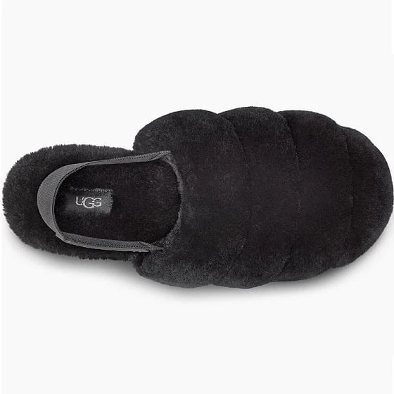 Ugg Women's Super Fluff Slippers - Black 4 Ugg Women's Super Fluff Slippers - Black - Image 4