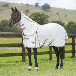 Weatherbeeta ComFiTec Airflow II Detach-A-Neck - White/Dark Green/Orchid