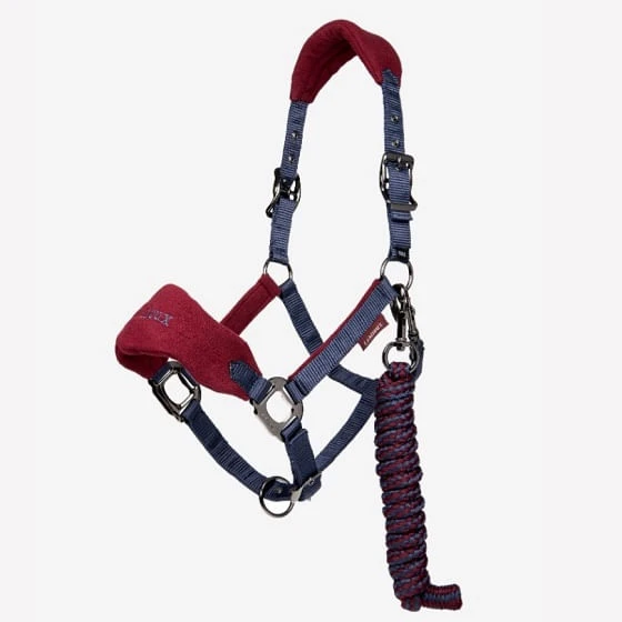 LeMieux Vogue Halter & Leadrope - Burgundy/Navy 1 LeMieux Vogue Halter & Leadrope - Burgundy/Navy