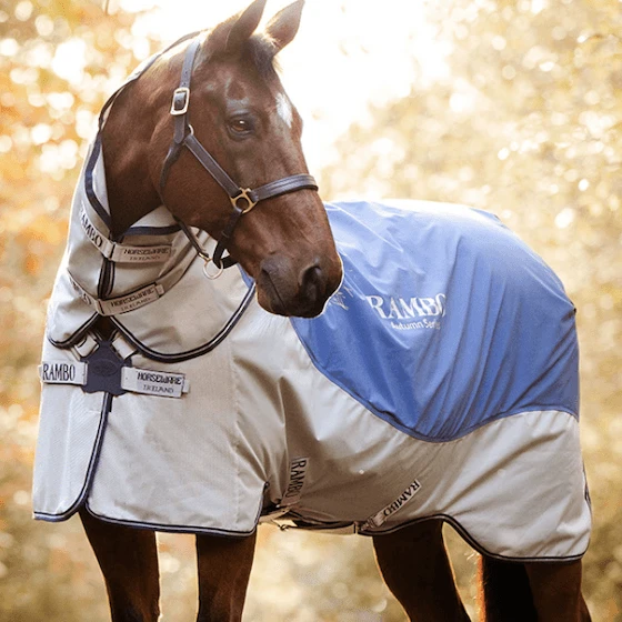 Horseware Ireland Rambo Autumn Series Turnout - Navy/Silver 1 Horseware Ireland Rambo Autumn Series Turnout - Navy/Silver