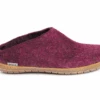 Glerups Unisex Slip-On With Rubber Sole - Cranberry