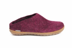 Glerups Unisex Slip-On With Rubber Sole - Cranberry