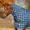 Horseware Ireland Rhino 150g Stable Hood - Navy Check/Indigo