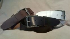 Keldon Plain Volgrass Leather Belt - Black