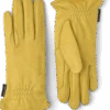 Hestra Equestrian Women's Deerskin Gloves - Natural Yellow