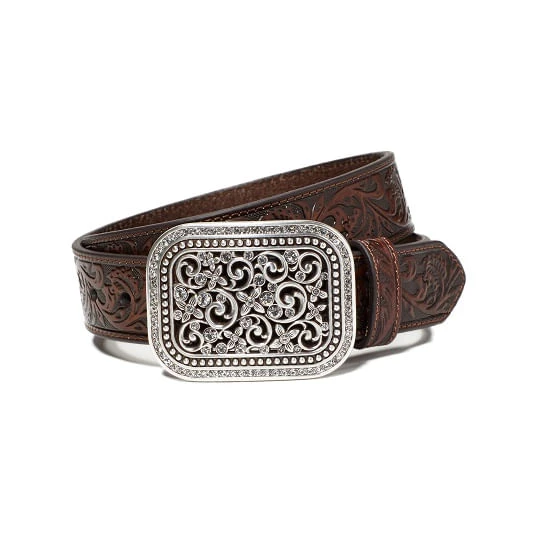 Ariat Women's Jackie Filigree Tooled Leather Belt 1 Ariat Women's Jackie Filigree Tooled Leather Belt