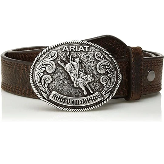 Ariat Boys Bull Rider Leather Belt 1 Ariat Boys Bull Rider Leather Belt