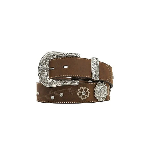 Ariat Women's Scrolling Flowers Leather Belt 1 Ariat Women's Scrolling Flowers Leather Belt