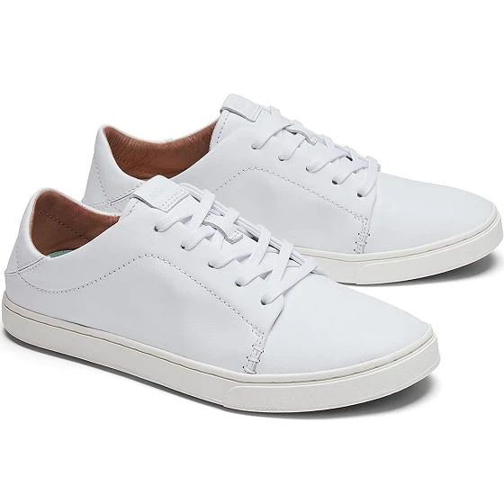 Olukai Women's Pehuea Li ‘Ili Leather Sneakers - White 1 Olukai Women's Pehuea Li ‘Ili Leather Sneakers - White