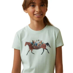 Ariat Kids' Harmony T-Shirt - Aqua Foam -Birkenstock Store 495476 800 auto