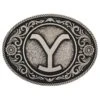 Montana Silversmiths The Yellowstone Y Floral Filigree Attitude Belt Buckle (A914YEL)