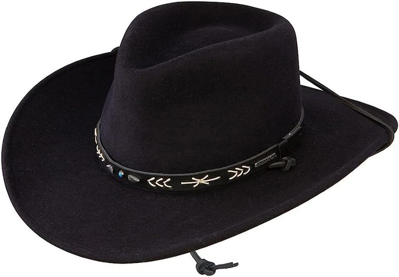 Stetson Santa Fe Crushable Wool Felt Hat - Black 1 Stetson Santa Fe Crushable Wool Felt Hat - Black