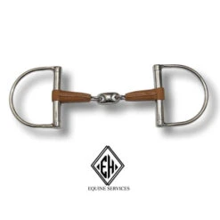 EH Equestrian Double Jointed Leather Bit