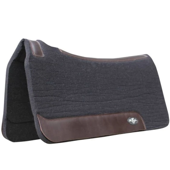Professionals Choice Steam Pressed Comfort-Fit Felt Saddle Pad - Black 1 Professionals Choice Steam Pressed Comfort-Fit Felt Saddle Pad - Black